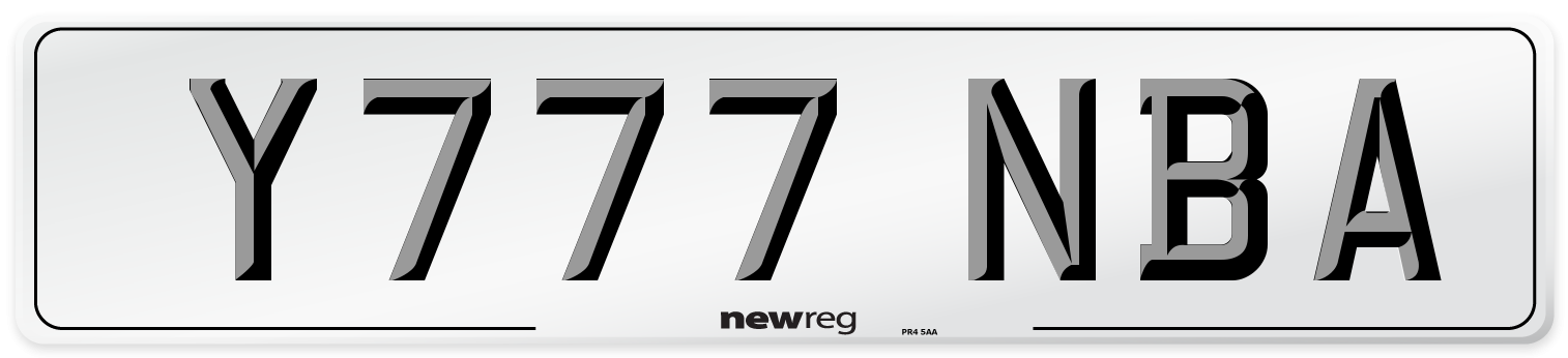 Y777 NBA Number Plate from New Reg